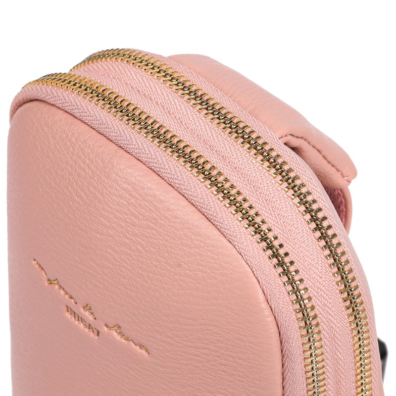 INICAT حقائب صغيرة للسفر من INICAT للنساء هدايا عيد الحب حقائب كتف جلد نباتي عيد ميلاد (وردي) - Image 5